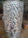 Antique iron glass with silver color