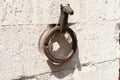 Antique iron hitching ring Royalty Free Stock Photo