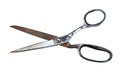 Antique iron scissors isolated on white background Royalty Free Stock Photo