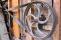Antique iron wheel