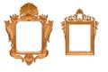 Antique isolated metal picture frame Royalty Free Stock Photo