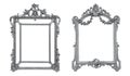 Antique isolated metal picture frame Royalty Free Stock Photo