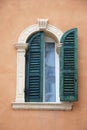 Antique italian window Royalty Free Stock Photo