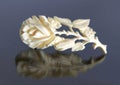 Antique Ivory carved brooch Rose