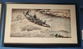 Antique Japanese Arts Sino-Japanese War Kobayashi Kiyochika Color Woodblock Prints Naval Battles Sinking Ship Vessel Fleet Ocean