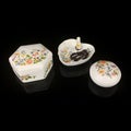 Antique jewelry box. set of boxes. hand painted retro jewelry box