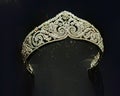 1910 Antique Jewelry Design Scroll Tiara Cartier Paris Platinum Diamonds Luxury Lifestyle Fashion Accessory