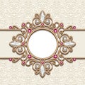 Antique jewelry frame Royalty Free Stock Photo