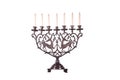 Antique jewish menorah Royalty Free Stock Photo