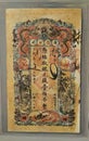 Antique Jiang Guangxin Company Double Dragons Fire Ball Vintage Cing Dynasty Guangxu Paper Money Tael Currency Yuan Color Print