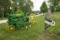 Antique John Deere tractor Royalty Free Stock Photo