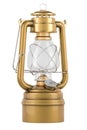 Antique Kerosene Lantern from copper, bronze or brass. 3D rendering