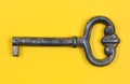 Antique key close-up. Royalty Free Stock Photo