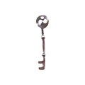 Antique key for your design. Hand painted illustration isolated on white background