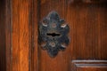 Antique keyhole close-up. Royalty Free Stock Photo