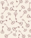 Antique Keys Background Royalty Free Stock Photo