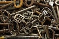 Antique Keys background - wallpaper Royalty Free Stock Photo