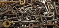 Antique Keys background - wallpaper Royalty Free Stock Photo