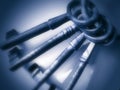 Antique Keys - Blue Royalty Free Stock Photo