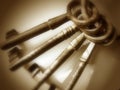 Antique Keys - Brown Royalty Free Stock Photo