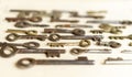 Old antique and vintage keys Royalty Free Stock Photo