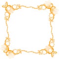 Antique Lace Golden Border Frame Royalty Free Stock Photo