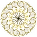 Antique Lace Golden Mandala