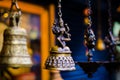 Antique Lakshmi bell and lamp shop