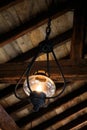 Antique lamp in barn Royalty Free Stock Photo