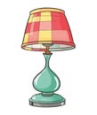 Antique lamp illuminates domestic room decor Royalty Free Stock Photo