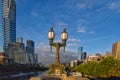 Antique lamps on the Princes Bridge Melbourne Australia Royalty Free Stock Photo