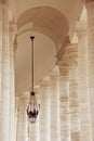 Doric columns of St. Peter`s Basilica in Vatican, Rome, Italy Royalty Free Stock Photo