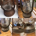 Before and After Antique Lantern Restoration