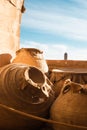 Antique large crocks under the sun. Mardin