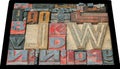 Vintage Letterpress Letters Lead Metal and wood Printing Type