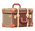 Antique leather suitcase illustration