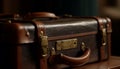 Antique leather suitcase, weathered and damaged, a nostalgic journey relic generated by AI