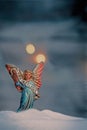 antique little angel figure Christmas decoration Royalty Free Stock Photo