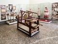 Antique loom in Russian Ethnographic Museum Royalty Free Stock Photo