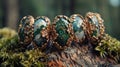 Antique Malachite bracelet with Floral Embellishments