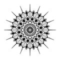 Antique mandala design on white background