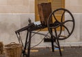 Antique manual almond peeling machine