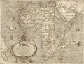 Antique map of Africa. Royalty Free Stock Photo