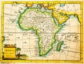 Antique map of Africa Royalty Free Stock Photo