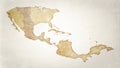 Antique map depicting north and central america with aged texture and subtle crackling effect. Generative AI Royalty Free Stock Photo