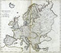 Antique map of Europe