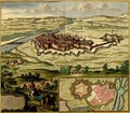 Antique map of the fortified city