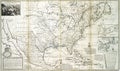 Antique map of French claims in North America Royalty Free Stock Photo