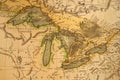 Antique Map of the Great Lakes