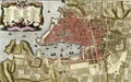 Antique map of  Marseille harbor,France Royalty Free Stock Photo